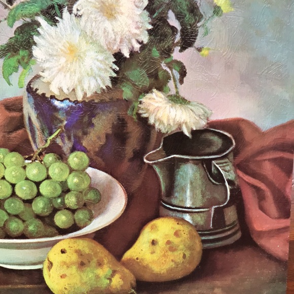 HENK BOS Vintage Floral Still Life Lithograph Print Studies In Oil Signed - Picture 5 of 7